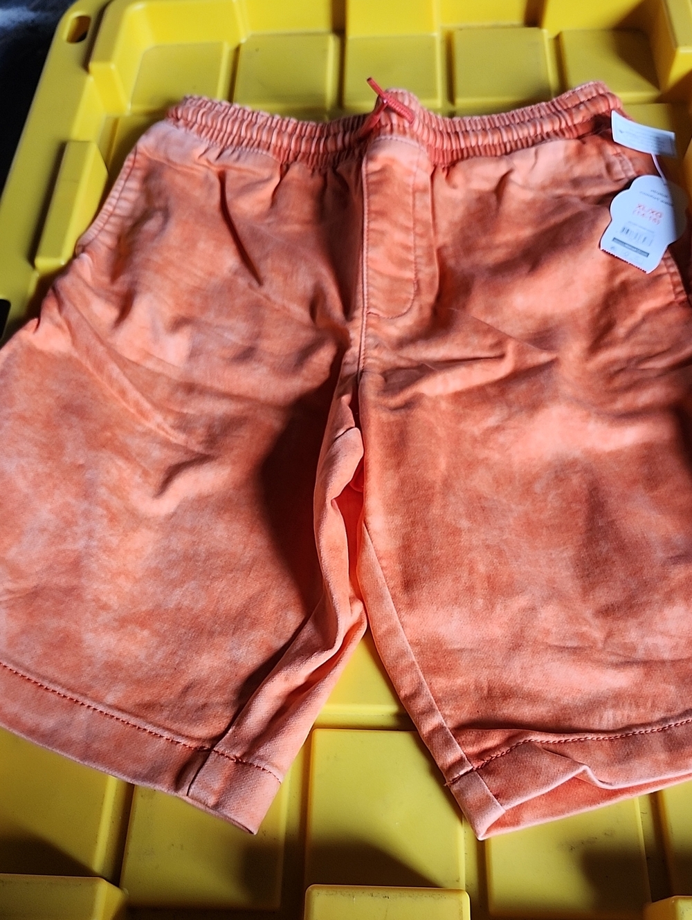 wonder nation Orange Tie-Dye Cotton Kids Shorts